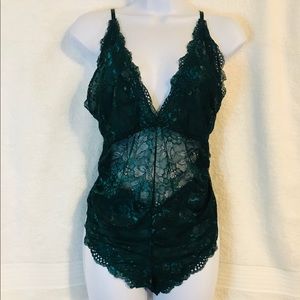 New Green Lace One Piece Lingerie
